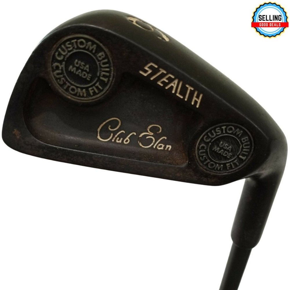 Stealth Custom Built Club Elan #6 Iron Black Head Stiff 300 Flex Graphite Shaft